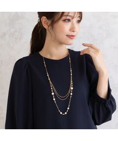 Rose Tiara / ローズティアラ ネックレス・ペンダント・チョーカー | パールチェーン3連風ネックレス