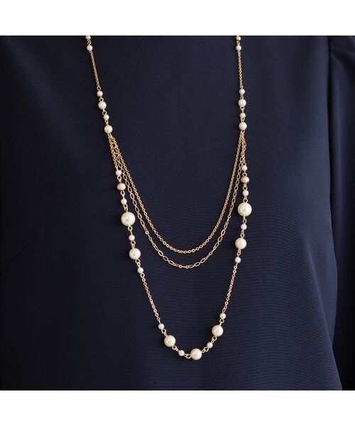 Rose Tiara / ローズティアラ ネックレス・ペンダント・チョーカー | パールチェーン3連風ネックレス | 詳細1