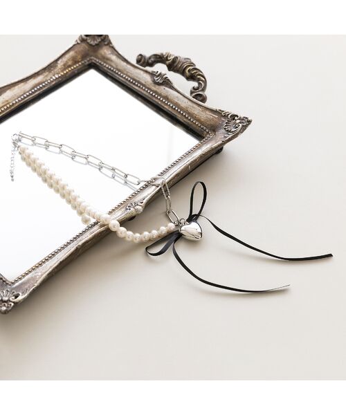 Rose Tiara / ローズティアラ ネックレス・ペンダント・チョーカー | ハート×リボンネックレス | 詳細1