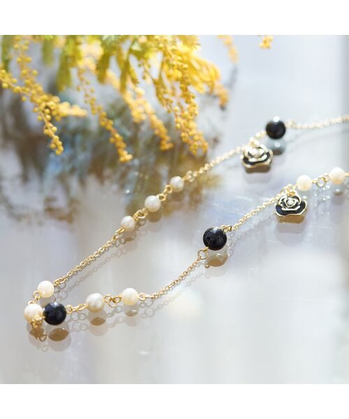Rose Tiara/ローズティアラ ローズネックレス ブラック F Rose Tiara/ローズティアラ ローズネックレス ブラック F