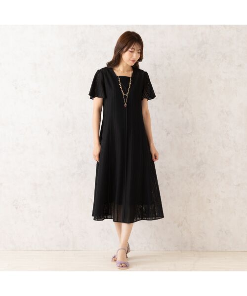 Rose Tiara/ローズティアラ ナチュラルレースワンピース ブラック 42 Rose Tiara/ローズティアラ ナチュラルレースワンピース ブラック 42