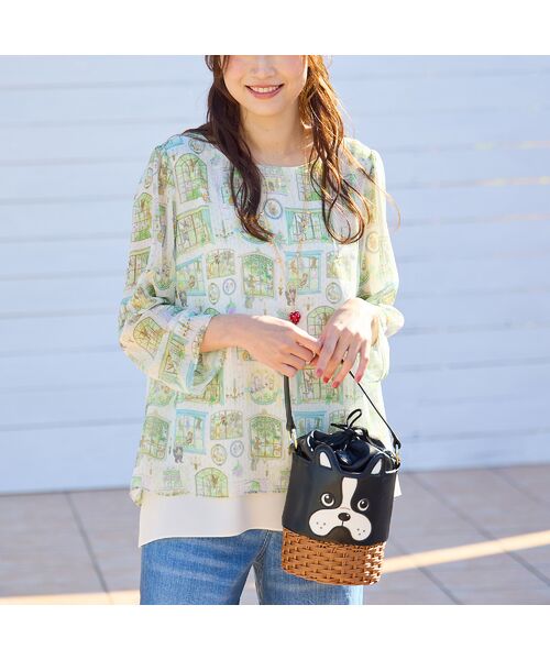 Rose Tiara / ローズティアラ ショルダーバッグ | ボストンテリアバケツバッグ | 詳細1