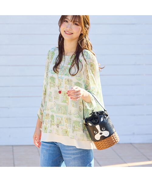 Rose Tiara / ローズティアラ ショルダーバッグ | ボストンテリアバケツバッグ | 詳細2