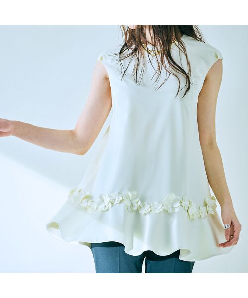 セール 50%OFF】【セットアップ対応】ペプラムブラウス