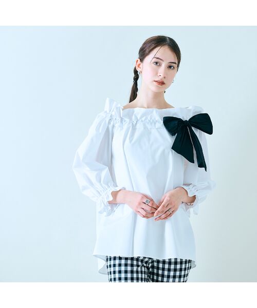 Rose Tiara/ローズティアラ ビックリボンプルオーバー/M-StyleLuxeコラボ オフ 42 Rose Tiara/ローズティアラ ビックリボンプルオーバー/M-StyleLuxeコラボ オフ 42