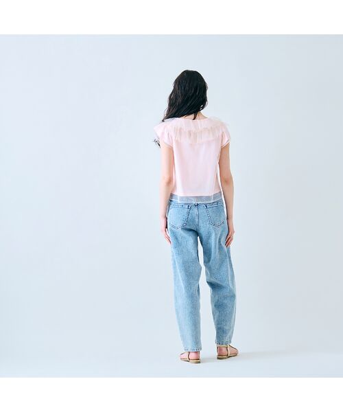 Rose Tiara / ローズティアラ デニムパンツ | 【人気のため追加】パールスタッズカーブデニム | 詳細3