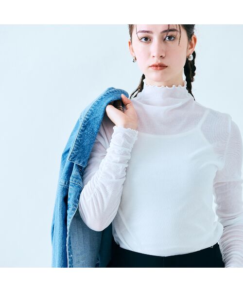 Rose Tiara/ローズティアラ シアーテレコリブカットソー オフ 42 Rose Tiara/ローズティアラ シアーテレコリブカットソー オフ 42