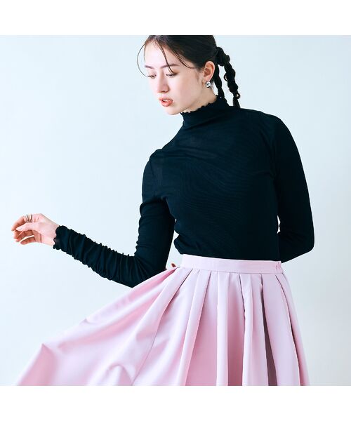Rose Tiara/ローズティアラ シアーテレコリブカットソー ブラック 38 Rose Tiara/ローズティアラ シアーテレコリブカットソー ブラック 38