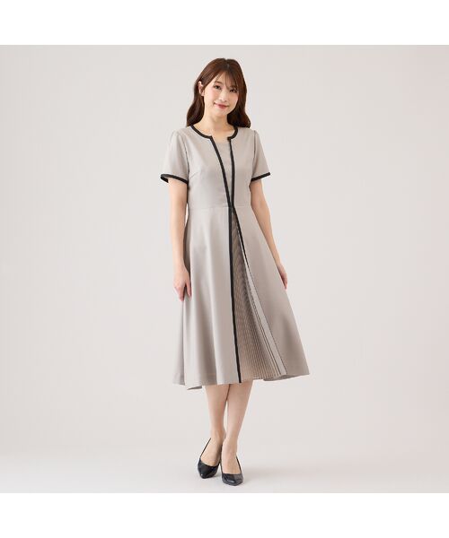 定価25,300円 ローズティアラ ボーダーレース ワンピース 42 Rose Tiara #snc ローズティアラ ワンピース 42 ピンク 薄紫