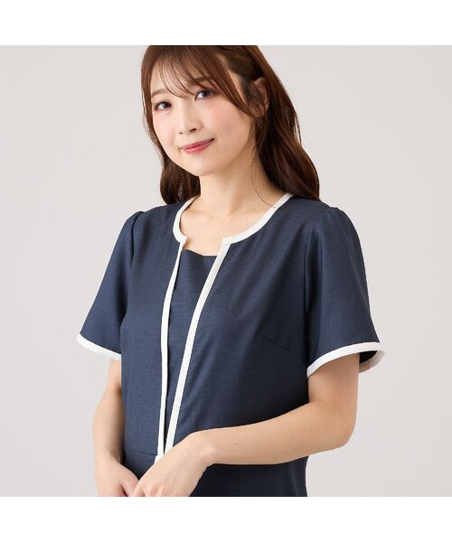 セール】 【接触冷感/サイズ展開有】プリーツ切替ワンピース