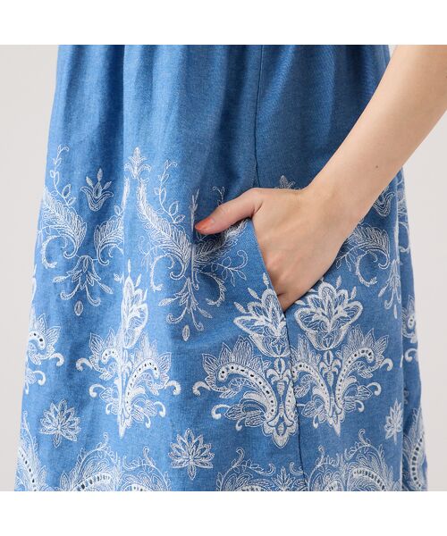 ローズティアラ♥お花モチーフ 袖チュニック50サイズ 手洗いOK】スカラ刺繍チュニック（51023502） | Rose