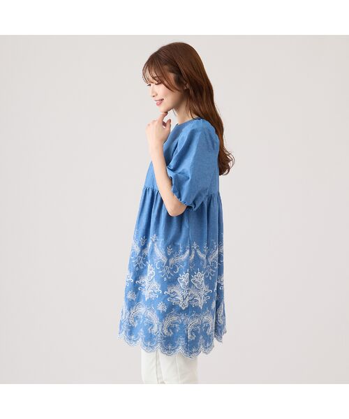 Rose Tiara ローズティアラ　チュニックブラウス　サイズ42 Rose Tiara【ローズティアラ】