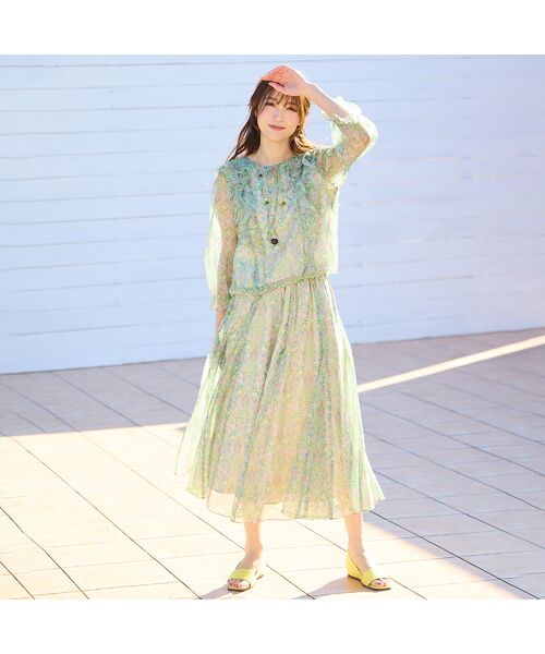 ブラウス シャツ 「22fabric」フラワーガーデン/ブラウス レディース セール】 【22fabric】フラワーガーデン/ブラウス （シャツ