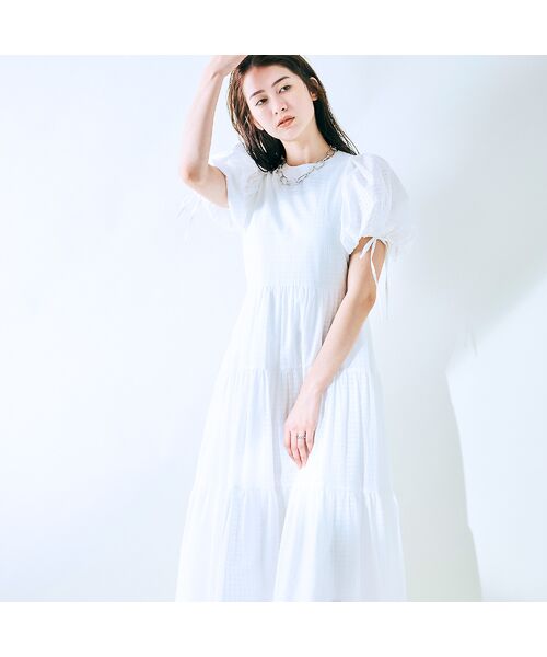 rode of fleurs シアーローズティアード XSサイズあり【ROBE de FLEURS/ローブドフルール】シアーローズ