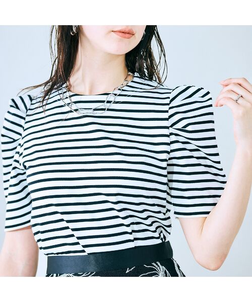 Rose Tiara/ローズティアラ タックボリュームスリーブカットソー ブラック 42 Rose Tiara/ローズティアラ タックボリュームスリーブカットソー ブラック 42