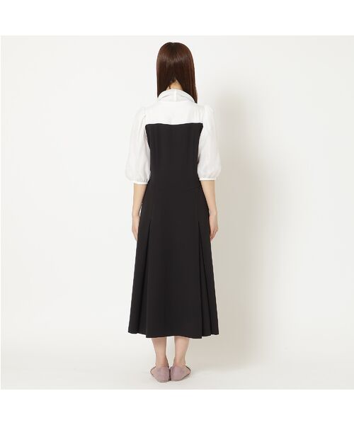 Rose Tiara / ローズティアラ ミニ丈・ひざ丈ワンピース | 【人気の美ワンピ/半袖】【接触冷感/UVカット】ダブルクロスリボンタイワンピース | 詳細6