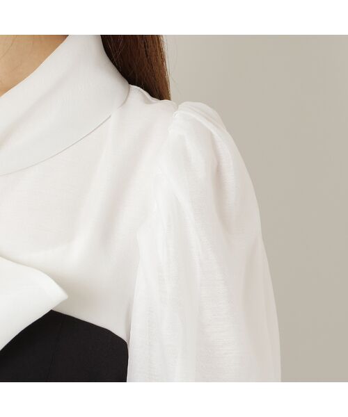 Rose Tiara / ローズティアラ ミニ丈・ひざ丈ワンピース | 【人気の美ワンピ/半袖】【接触冷感/UVカット】ダブルクロスリボンタイワンピース | 詳細8