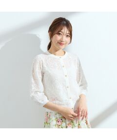 ★新品未使用★ローズティアラ 大きいサイズ ハート透かし編みニットボレロ 黒 ワンフォークロージング 1111clothing カーディガン メンズ