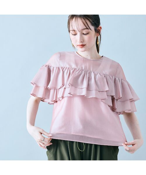 Rose Tiara/ローズティアラ ティアードスリーブブラウス ピンク 38
