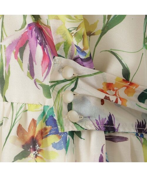 Rose Tiara / ローズティアラ ミニ丈・ひざ丈ワンピース | 【手洗い可】水彩フラワーワンピース | 詳細15