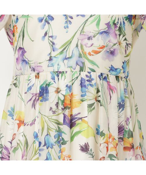 Rose Tiara / ローズティアラ ミニ丈・ひざ丈ワンピース | 【手洗い可】水彩フラワーワンピース | 詳細16