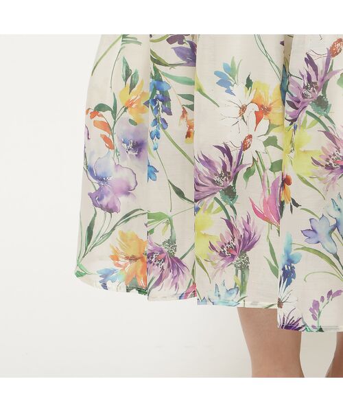 Rose Tiara / ローズティアラ ミニ丈・ひざ丈ワンピース | 【手洗い可】水彩フラワーワンピース | 詳細17