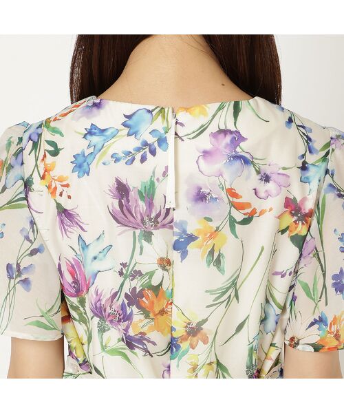 Rose Tiara / ローズティアラ ミニ丈・ひざ丈ワンピース | 【手洗い可】水彩フラワーワンピース | 詳細18