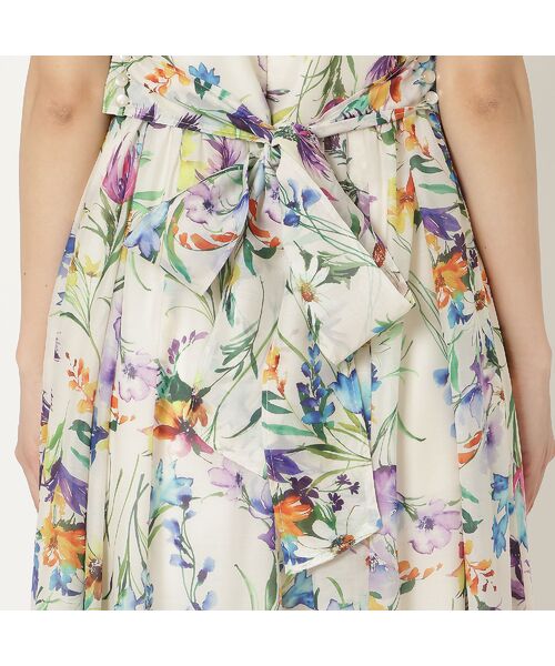 Rose Tiara / ローズティアラ ミニ丈・ひざ丈ワンピース | 【手洗い可】水彩フラワーワンピース | 詳細14