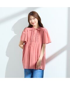 Rose Tiara / ローズティアラ シャツ・ブラウス | 【コットン100％/手洗い可】ピンタックブラウス