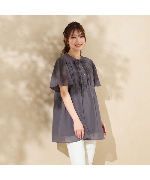 Rose Tiara / ローズティアラ シャツ・ブラウス | 【コットン100％/手洗い可】ピンタックブラウス | 詳細4