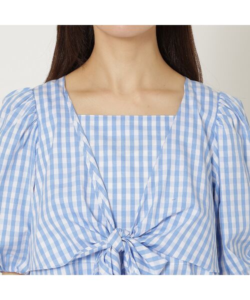 Rose Tiara / ローズティアラ シャツ・ブラウス | 【コットン100％/手洗い可】ギンガムチェックリボンブラウス | 詳細12