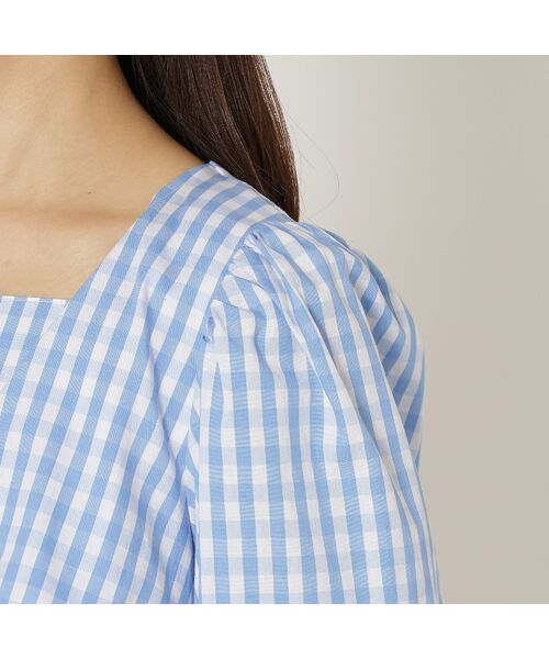 Rose Tiara / ローズティアラ シャツ・ブラウス | 【コットン100％/手洗い可】ギンガムチェックリボンブラウス | 詳細13