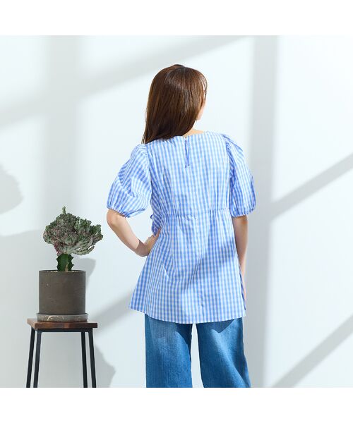 Rose Tiara / ローズティアラ シャツ・ブラウス | 【コットン100％/手洗い可】ギンガムチェックリボンブラウス | 詳細8