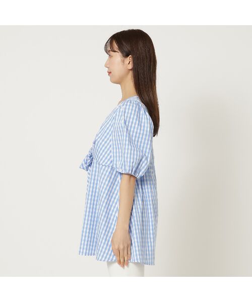 Rose Tiara / ローズティアラ シャツ・ブラウス | 【コットン100％/手洗い可】ギンガムチェックリボンブラウス | 詳細10