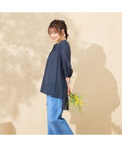 Rose Tiara / ローズティアラ シャツ・ブラウス | 【接触冷感/手洗い可】バックロングブラウス