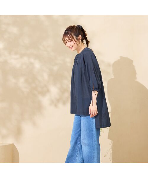 Rose Tiara / ローズティアラ シャツ・ブラウス | 【接触冷感/手洗い可】バックロングブラウス | 詳細2