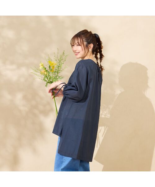 Rose Tiara / ローズティアラ シャツ・ブラウス | 【接触冷感/手洗い可】バックロングブラウス | 詳細3