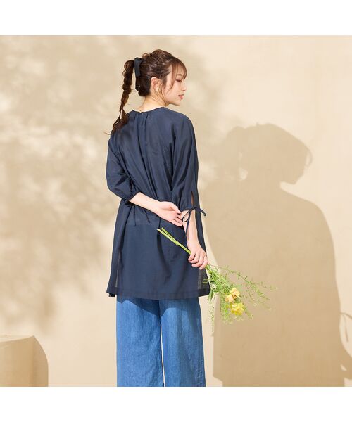 Rose Tiara / ローズティアラ シャツ・ブラウス | 【接触冷感/手洗い可】バックロングブラウス | 詳細4