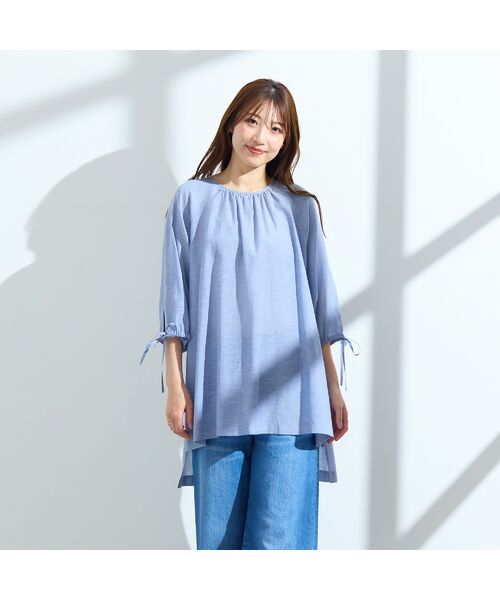 Rose Tiara / ローズティアラ シャツ・ブラウス | 【接触冷感/手洗い可】バックロングブラウス | 詳細6