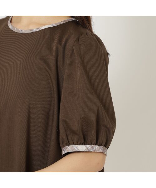 Rose Tiara / ローズティアラ カットソー | 【手洗い可】チェック切替カットソー | 詳細13