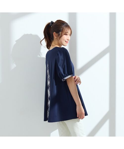 Rose Tiara / ローズティアラ カットソー | 【手洗い可】チェック切替カットソー | 詳細6