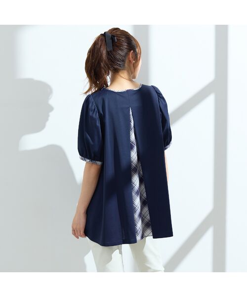 Rose Tiara / ローズティアラ カットソー | 【手洗い可】チェック切替カットソー | 詳細7