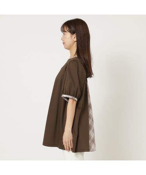 Rose Tiara / ローズティアラ カットソー | 【手洗い可】チェック切替カットソー | 詳細9