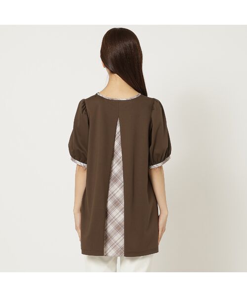 Rose Tiara / ローズティアラ カットソー | 【手洗い可】チェック切替カットソー | 詳細10