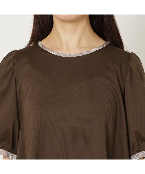 Rose Tiara / ローズティアラ カットソー | 【手洗い可】チェック切替カットソー | 詳細11