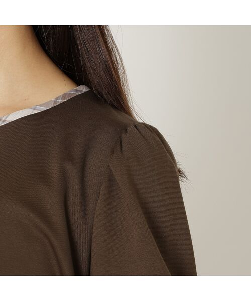 Rose Tiara / ローズティアラ カットソー | 【手洗い可】チェック切替カットソー | 詳細12