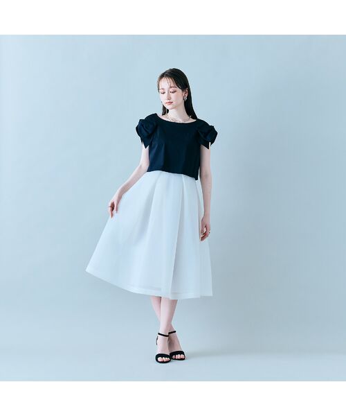 Rose Tiara / ローズティアラ ミニ丈・ひざ丈ワンピース | リボンスリーブワンピース | 詳細1