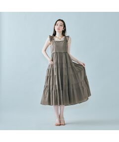 Rose Tiara / ローズティアラ ミニ丈・ひざ丈ワンピース | ランダムプリーツティアードワンピース