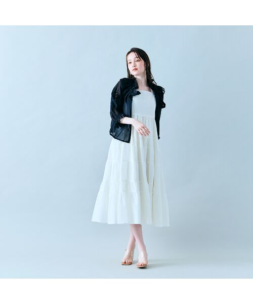 Rose Tiara / ローズティアラ ミニ丈・ひざ丈ワンピース | ランダムプリーツティアードワンピース | 詳細2