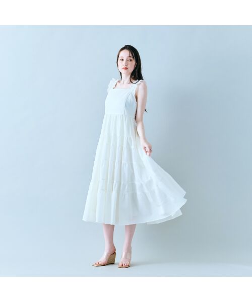 Rose Tiara / ローズティアラ ミニ丈・ひざ丈ワンピース | ランダムプリーツティアードワンピース | 詳細4